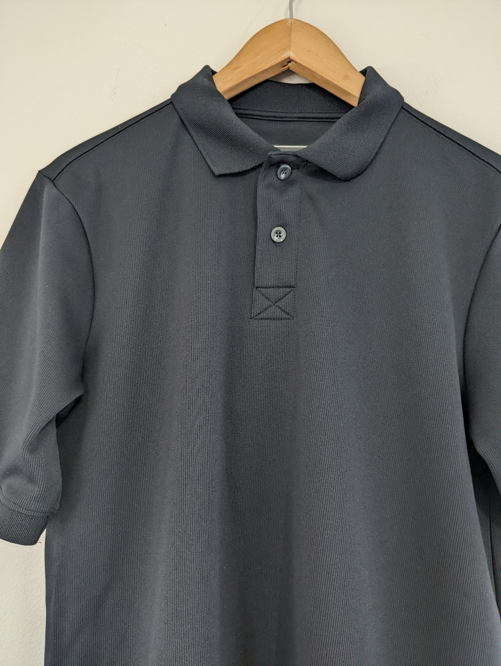 Cabela's Polo Shirt Mens Medium Black Ribbed Logo Outdoor Golf Short Sleeve - Picture 4 of 10